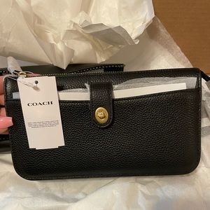 Coach leather crossbody bag-black. Brand new
